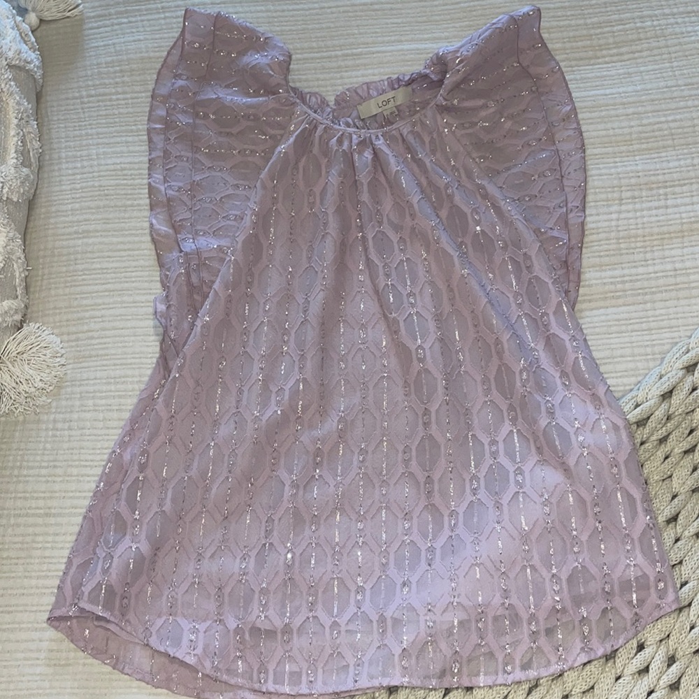 Loft Purple Shimmer Top